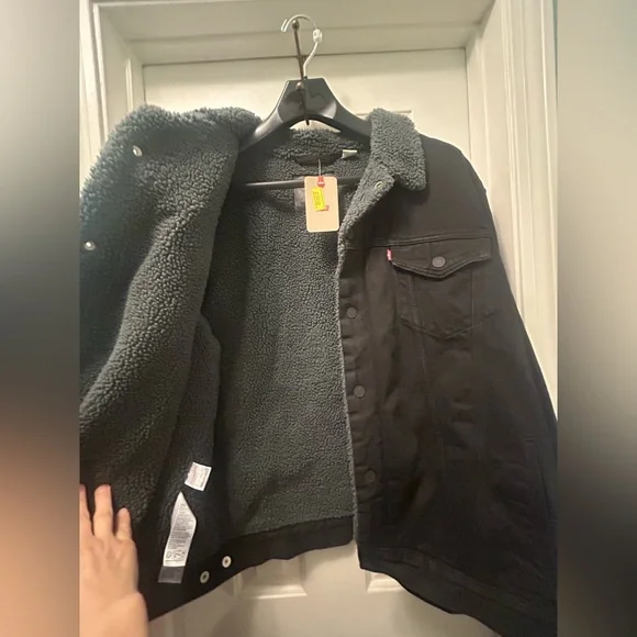 NWT Denim Sherpa Jacket - Picture 2 of 6